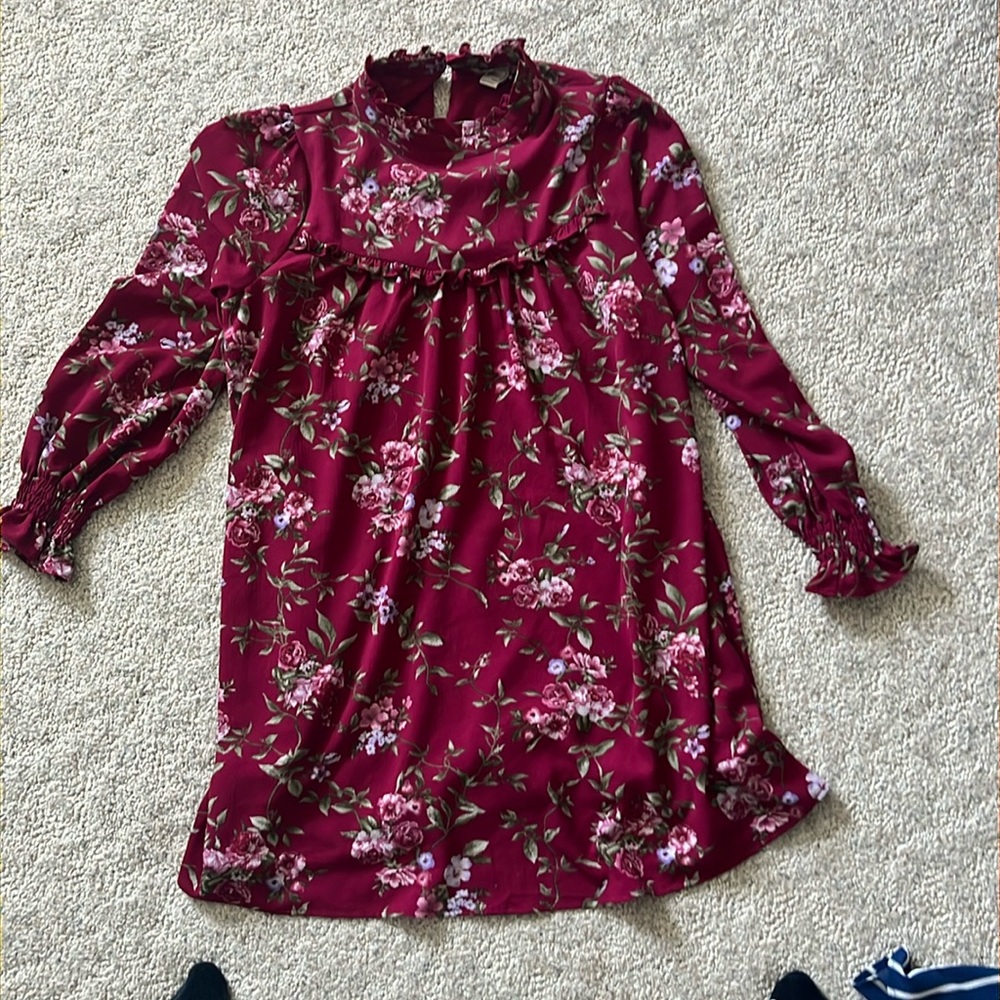 Long sleeve mini dress